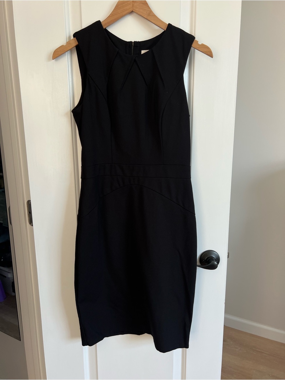 LOFT Black Sleeveless Sheath Dress